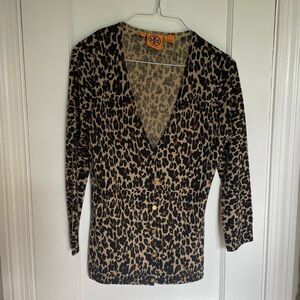 Tory Burch Animal Print Sweater Size Small